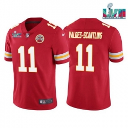 Men Women Youth Toddler Kansas City Chiefs 11 Marquez Valdes Scantling Red Super Bowl LVII Patch Vapor Untouchable Limited Stitched Jersey