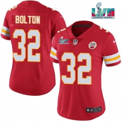 Women Kansas City Chiefs 32 Nick Bolton Red Super Bowl LVII Patch Vapor Stitched Jersey