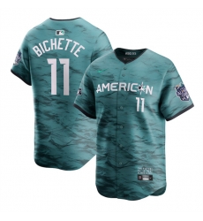 Men Toronto Blue Jays 11 Bo Bichette Teal 2023 All Star Cool Base Stitched Jersey