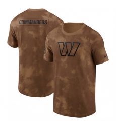 Men Washington Commanders 2023 Brown Salute To Service Sideline T Shirt