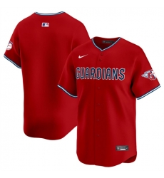 Men Cleveland Guardians Blank Red Alternate Limited Stitched Baseball Jersey