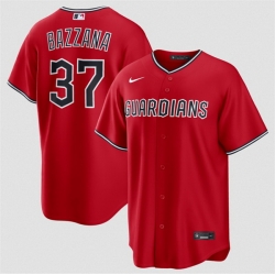 Men Cleveland Guardians  37 Travis Bazzana Red Alternate Limited Stitched Baseball Jersey