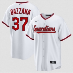 Men Cleveland Guardians  37 Travis Bazzana White Home Limited Stitched Baseball Jersey