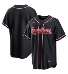 Men Cleveland Guardians Blank 2026 Fashion Replica Black Out Stitched Baseball Jersey