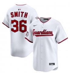 Men Cleveland Guardians Nike White Home Limited Jersey Smith Cade 36