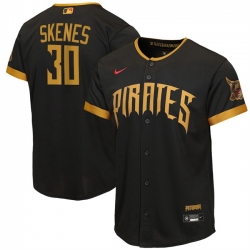 Youth Pittsburgh Pirates  30 Paul Skenes Black 2026 City Connect Stadium Stitched Baseball Jersey