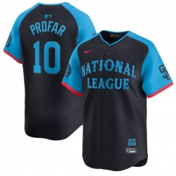 Men National League 10 Jurickson Profar Navy 2024 All Star Limited Stitched Baseball Jersey 762