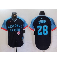 Men National League 28 Alec Bohm Navy 2024 All Star Limited Stitched Baseball Jersey 1