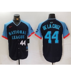 Men National League 44 Elly De La Cruz Navy 2024 All Star Limited Stitched Baseball Jersey  6