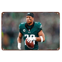 Philadelphia Eagles Aluminum Sign 12x8 Inch Saquon Barkley 003