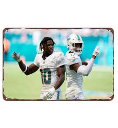 Miami Dolphins Aluminum Sign 12x8 Inch Jaylen Waddle 002