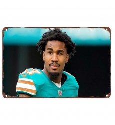 Miami Dolphins Aluminum Sign 12x8 Inch Jaylen Waddle 003