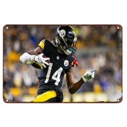 Pittsburgh Steelers Aluminum Sign 12x8 Inch George Pickens 004