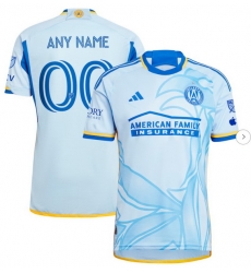 Men's Atlanta United FC adidas Light Blue 2024 The Resurgens Kit Authentic Custom Jersey Men's Atlanta United FC adidas Light Blue 2024 The Resurgens Kit Authentic Custom Jersey