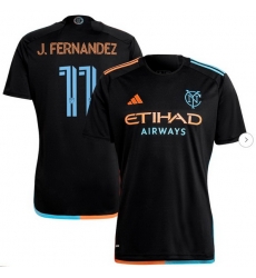 Men's New York City FC Julian Fernandez adidas Black 2024 24 7 Kit Replica Player Jersey
