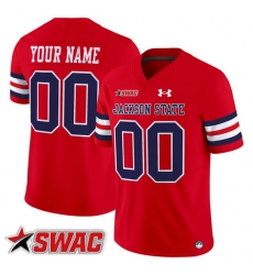 Men Jackson State Tigers ACTIVE PLAYER Custom Red 2026 F U S E  Vapor Limited Stitched Football Jersey