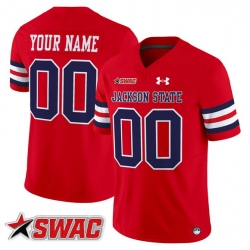 Men Jackson State Tigers ACTIVE PLAYER Custom Red 2026 F U S E  Vapor Limited Stitched Football Jersey