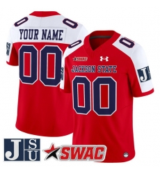 Men Jackson State Tigers ACTIVE PLAYER Custom Red Alternate 2026 F U S E  Vapor Limited Stitched Football Jersey