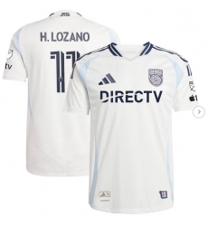 Mens San Diego FC Hirving Lozano adidas White 2025 Woven Into One Authentic Player Jersey