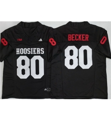 Men Indiana Hoosiers  80 Charlie Becker Black 2026 F U S E  Stitched Basketball Jersey