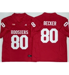 Men Indiana Hoosiers  80 Charlie Becker Red F U S E  Stitched Basketball Jerseys