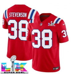 Men New England Patriots 38 Rhamondre Stevenson Red 2025 F U S E Super Bowl LX Patch Vapor Limited Stitched Football Jersey Men New England Patriots 38 Rhamondre Stevenson Red 2025 F U S E Super Bowl LX Patch Vapor Limited Stitched Football Jersey
