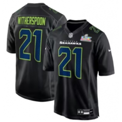 Devon Witherspoon Seattle Seahawks Nike Super Bowl LX Patch Carbon Fashion Game Jersey Black