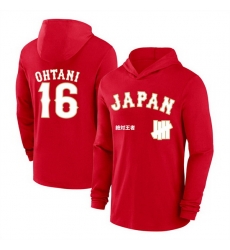 Men Japan Baseball  16 Shohei Ohtani Red 2026 World Baseball Classic Club Hoodie
