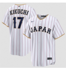 Men Japan Baseball  17 Yusei Kikuchi White 2026 World Baseball Classic Home Stadium Stitched Jersey