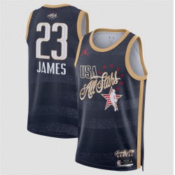 Men 2026 All Star  LeBron James Navy Stitched Basketball Jersey