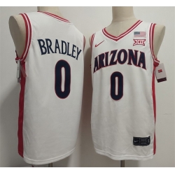 Men Arizona Wildcats  0 Jaden Bradley White Stitched Jersey