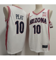 Men Arizona Wildcats 10 Koa Peat White Stitched Jersey Men Arizona Wildcats 10 Koa Peat White Stitched Jersey