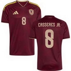 Men 8 Venezuela Cristian Casseres Jr. Away Replica Jersey   1