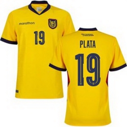 Men 19 Ecuador Gonzalo Plata Away Replica Jersey   1