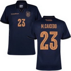 Men 23 Ecuador Moises Caicedo Away Replica Jersey   2