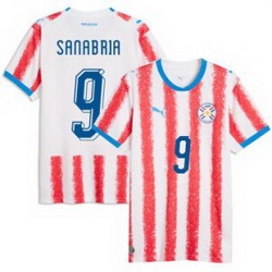 Men 9 Paraguay Antonio Sanabria Replica Away Jersey 2026429 1