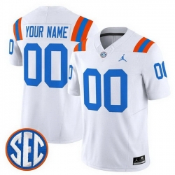 Men Florida Gators ACTIVE PLAYER Custom White F U S E  1960s Throwback Vapor Limited Stitched Football Jersey