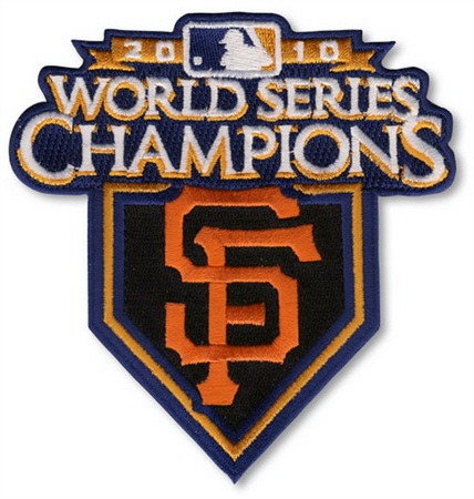 Women 2010 San Francisco Giants MLB World Series Champions Jersey Patch Biaog